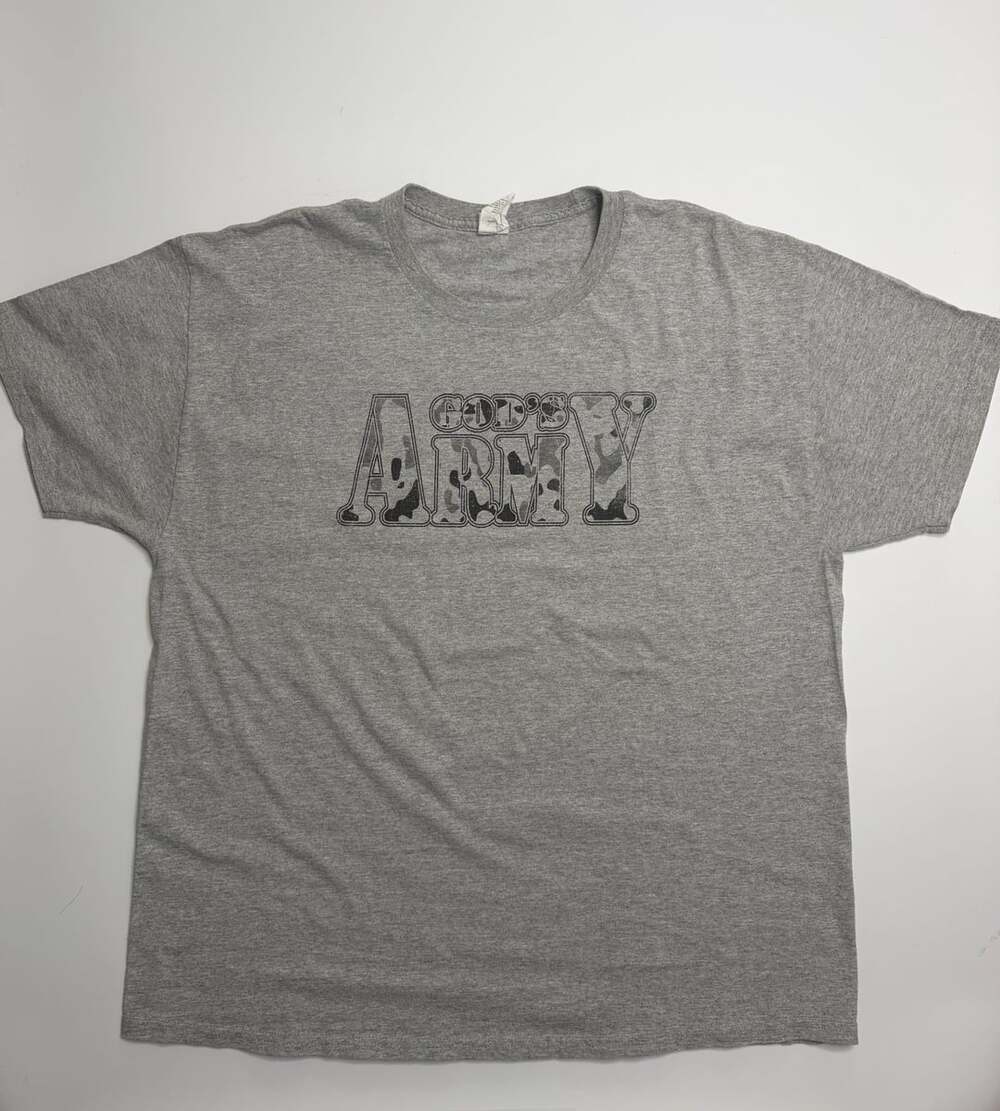 God's Army Gray Camo Graphic T-Shirt